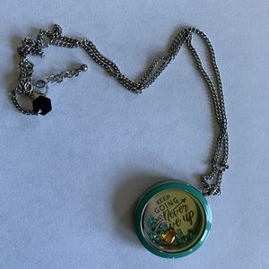 “Keep Going and Never Give Up” Large Silver Living Locket Look by Origami Owl